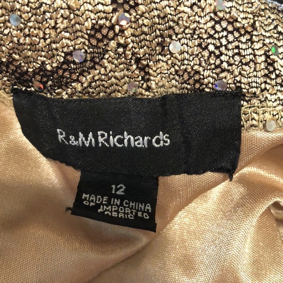 Y2K R&M Richards Satin Sequin Mesh Lace Babydoll Cocktail Top Size 12 - Picture 8 of 9